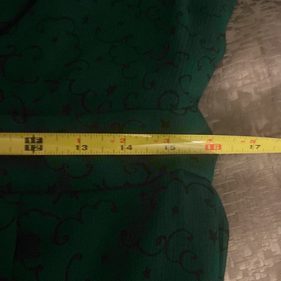 Escada Green & Black print faux wrap dress. - Picture 11 of 11